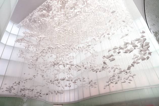 Milan, Preview of the installation Moment the Snow Melts by Chiharu Shiota at Mudec, Museum of Culture in Via Tortona  Copyright: xDuilioxPiaggesix xipa-agency.netx xDuilioxPiaggesix IPA_Agency_IPA68125109