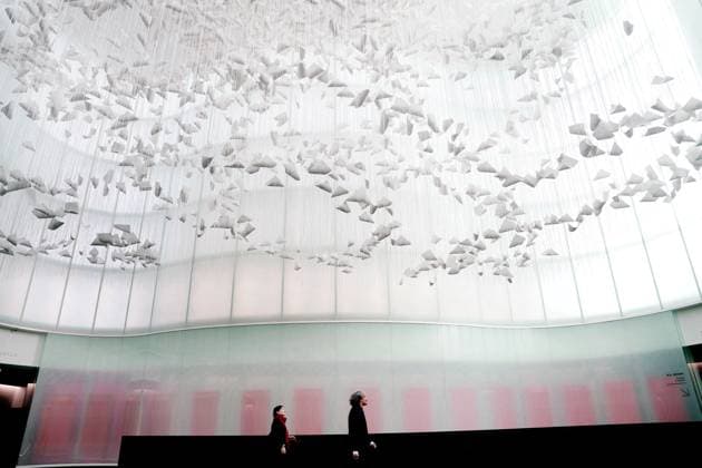 Milan, Preview of the installation Moment the Snow Melts by Chiharu Shiota at Mudec, Museum of Culture in Via Tortona  Copyright: xDuilioxPiaggesix xipa-agency.netx xDuilioxPiaggesix IPA_Agency_IPA68125111