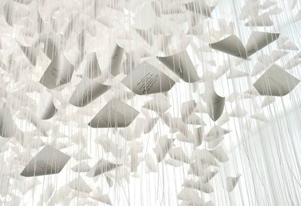Milan, Preview of the installation Moment the Snow Melts by Chiharu Shiota at Mudec, Museum of Culture in Via Tortona  Copyright: xDuilioxPiaggesix xipa-agency.netx xDuilioxPiaggesix IPA_Agency_IPA68125113