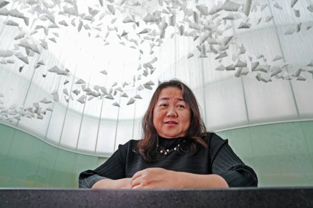 Milan, Preview of the installation Moment the Snow Melts by Chiharu Shiota at Mudec, Museum of Culture in Via Tortona, in the photo the artist Chiharu Shiota  Copyright: xDuilioxPiaggesix xipa-agency.netx xDuilioxPiaggesix IPA_Agency_IPA68125117