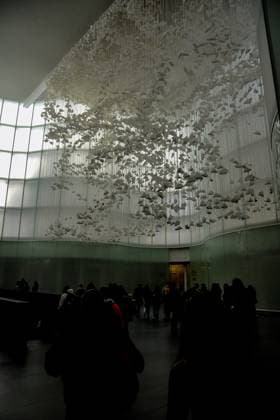 photo Mario Romano IPP Milan 19 11 2025 Presentation of the Installation The Moment the Snow Melts by artist Chiharu Shiota in the photo the work Italy Photo Press World Copyright Installation The Moment the S