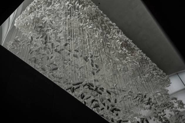 photo Mario Romano IPP Milan 19 11 2025 Presentation of the Installation The Moment the Snow Melts by artist Chiharu Shiota in the photo the work Italy Photo Press World Copyright Installation The Moment the S