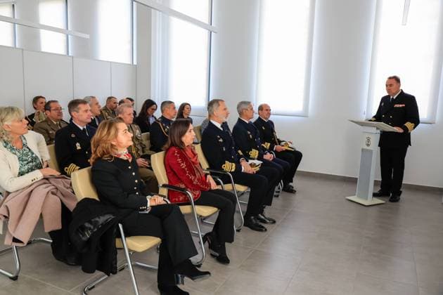 Spanish King Felipe VI and minister Margarita Robles visits the Juan Sebastián de Elcano naval historical archive in Madrid on Wednesday, 19 November 2025. Cordon Press  MarcoxAntonioxRomero
