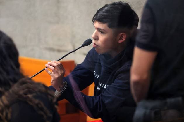 Santiago November 19, 2025 Formalization hearing of urban singer Jeremias Tobar Llevul Jere Klein at the Javier Torres Justice Center Aton Chile, Santiago Chile Aton Chile Aton 1104240  Copyright: JAVIERxTORRES ATONxCHILE