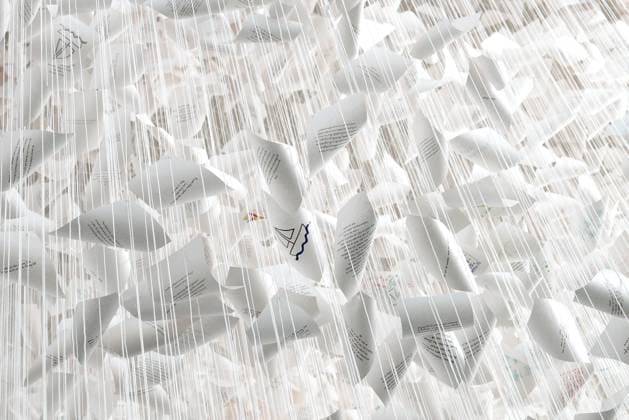 Chiharu Shiota s Art Installation Moment the Snow Melts at Mudec - Milan Preview of the installation Moment the Snow Melts by Chiharu Shiota at Mudec, Museum of Culture in Via Tortona in Milan, Italy on November 19, 2025. Photo by Duilio Piaggesi IPA ABACAPRESS.COM Milan Milan Italy  Copyright: xIPA ABACAx