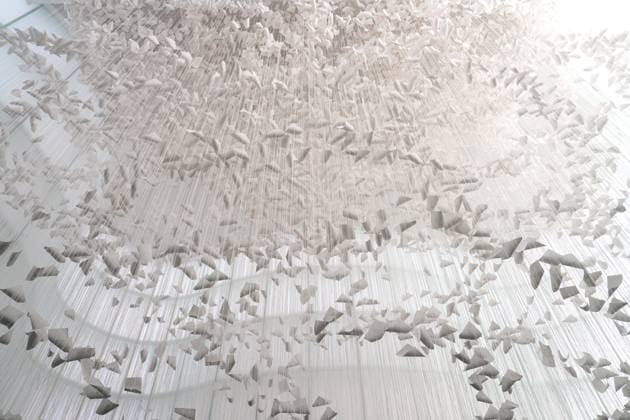 Chiharu Shiota s Art Installation Moment the Snow Melts at Mudec - Milan Preview of the installation Moment the Snow Melts by Chiharu Shiota at Mudec, Museum of Culture in Via Tortona in Milan, Italy on November 19, 2025. Photo by Duilio Piaggesi IPA ABACAPRESS.COM Milan Milan Italy  Copyright: xIPA ABACAx