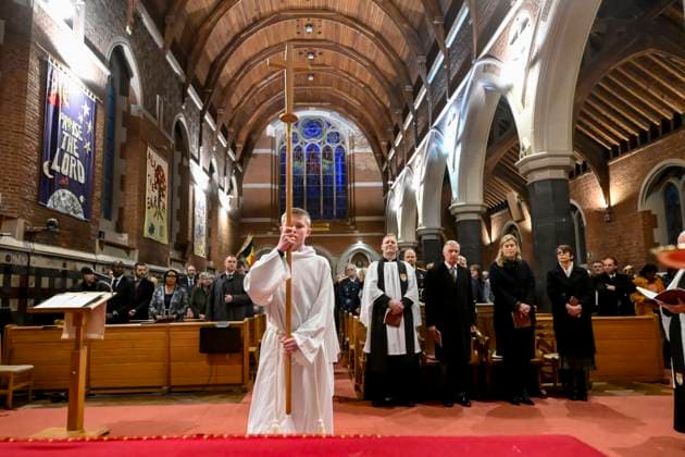 King Philippe Attends Anglican Evensong BRUSSELS, BELGIUM - King Philippe of Belgium pictured attending an Evensong at Holy Trinity Pro-Cathedral.on November 19, 2025 in Brussels, Belgium, 19 11 2025 Brussels Belgium  Copyright: xPhilipxReynaersx