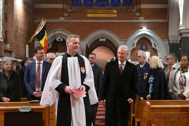 King Philippe Attends Anglican Evensong BRUSSELS, BELGIUM - King Philippe of Belgium pictured attending an Evensong at Holy Trinity Pro-Cathedral.on November 19, 2025 in Brussels, Belgium, 19 11 2025 Brussels Belgium  Copyright: xPhilipxReynaersx