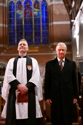 King Philippe Attends Anglican Evensong BRUSSELS, BELGIUM - King Philippe of Belgium pictured attending an Evensong at Holy Trinity Pro-Cathedral.on November 19, 2025 in Brussels, Belgium, 19 11 2025 Brussels Belgium  Copyright: xPhilipxReynaersx