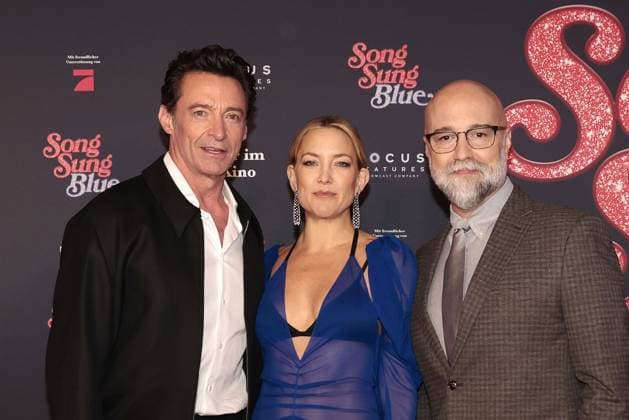 Hugh Jackman, Kate Hudson and Craig Brewer at the Song Sung Blue movie premiere on 19 11 2025 at the Zoo Palast in Berlin Song Sung Blue movie premiere in Berlin with Hugh Jackman Kate Hudson