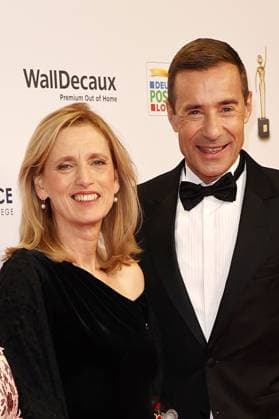 Karin Prien and Kai Pflaume at the Goldene Bild der Frau award ceremony on 19 11 2025 at the Stage Theater in Hamburg Goldene Bild der Frau award ceremony 2025 in Hamburg