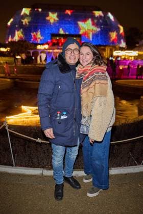Jan Sosniok with his wife Nadine Opening of the Christmas Garden Berlin 2025 in the Botanical Garden Berlin on 19 11 2025 Christmas Garden Berlin 2025