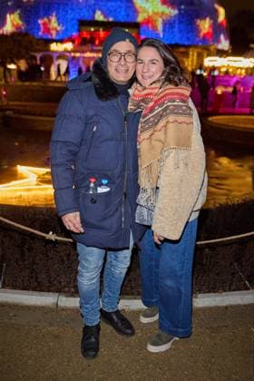 Jan Sosniok with his wife Nadine Opening of the Christmas Garden Berlin 2025 in the Botanical Garden Berlin on 19 11 2025 Christmas Garden Berlin 2025