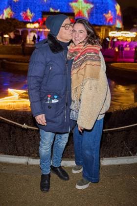 Jan Sosniok with his wife Nadine Opening of the Christmas Garden Berlin 2025 in the Botanical Garden Berlin on 19 11 2025 Christmas Garden Berlin 2025