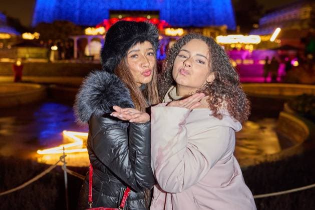 Gabby Rinne with daughter Alicia Opening of the Christmas Garden Berlin 2025 in the Botanical Garden Berlin on 19 11 2025 Christmas Garden Berlin 2025