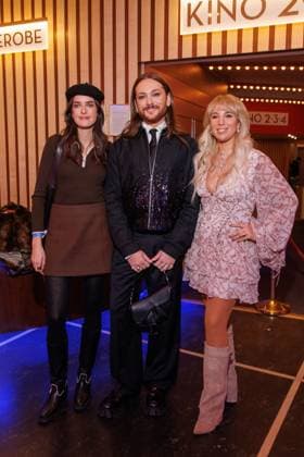 Premiere Song Sung Blue Marie Nasemann, Riccardo Simonetti and Annemarie Eilfeld at the European premiere of the movie Song Sung Blue at the Zoo Palast on 19 11 2025 in Berlin Copyright: xEventpressxKochanx
