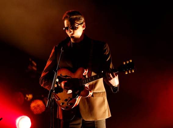 Brandon Coleman of The Red Clay Strays performs onstage during the 59th CMA Awards at the Bridgestone Arena in Nashville, Tennessee, on Wednesday, November 19, 2025.  NAS20251119308 JOHNxANGELILLO