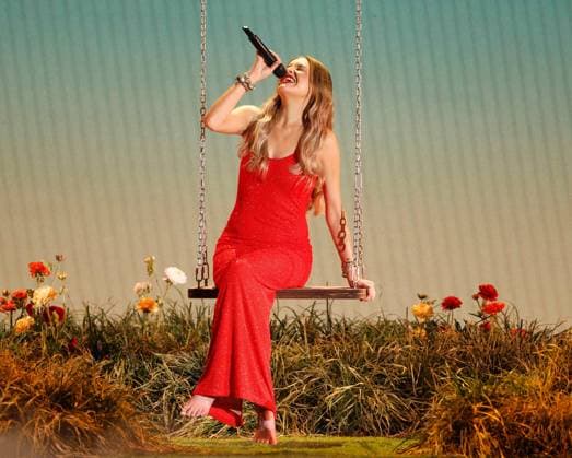 Kelsea Ballerini performs onstage during the 59th CMA Awards at the Bridgestone Arena in Nashville, Tennessee, on Wednesday, November 19, 2025.  NAS20251119311 JOHNxANGELILLO