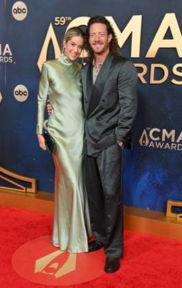 59th Annual CMA Awards - Arrivals Hayley Stommel and Tyler Hubbard arriving at the 59th Annual Country Music Association Awards held at the Bridgestone Arena on November 19, 2025 in Nashville, TN. Nashville Bridgestone Arena Tennessee USA Copyright: xOConnor-Arroyo AFF-USA.comx