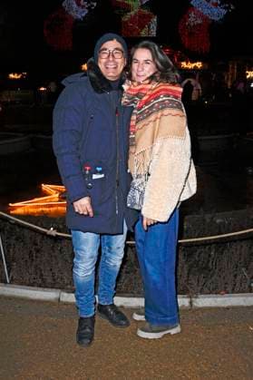 Jan Sosniok mit Ehefrau Nadine Sosniok bei der Eröffnung des Christmas Garden 2025 im Botanischen Garten Berlin. Berlin, 19.11.2025 Foto:xN.xKubelkax xFuturexImagex christmas_garden_5105