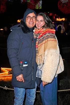 Jan Sosniok mit Ehefrau Nadine Sosniok bei der Eröffnung des Christmas Garden 2025 im Botanischen Garten Berlin. Berlin, 19.11.2025 Foto:xN.xKubelkax xFuturexImagex christmas_garden_5106