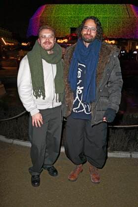 Vincent Lange und Bastian Castillo bei der Eröffnung des Christmas Garden 2025 im Botanischen Garten Berlin. Berlin, 19.11.2025 Foto:xN.xKubelkax xFuturexImagex christmas_garden_5118