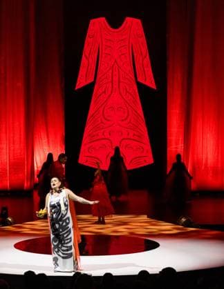 November 19, 2025, Vancouver, British Columbia, Canada: Opening night of Vancouver Indigenous Fashion Week at the Queen Elizabeth Theatre in Vancouver, British Columbia Vancouver Canada - ZUMAw171 20251119_znp_w171_002 Copyright: xRyanxWalterxWagnerx