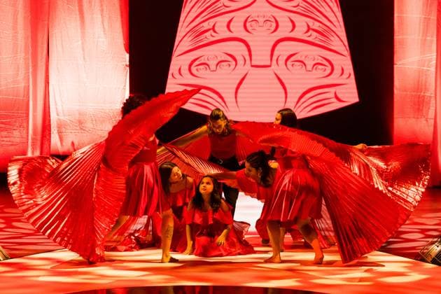 November 19, 2025, Vancouver, British Columbia, Canada: Opening night of Vancouver Indigenous Fashion Week at the Queen Elizabeth Theatre in Vancouver, British Columbia Vancouver Canada - ZUMAw171 20251119_znp_w171_004 Copyright: xRyanxWalterxWagnerx