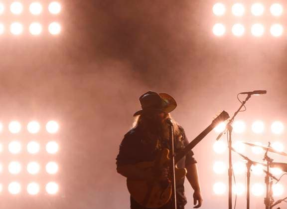 Chris Stapleton performs at the 59th CMA Awards at the Bridgestone Arena in Nashville, Tennessee, on Wednesday, November 19, 2025.  NAS202511192024 JOHNxANGELILLO