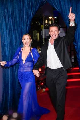 abb Hugh Jackman and Kate Hudson as guests on the red carpet at the European premiere of the movie Song Sung Blue at Zoo Palast Berlin on 19 11 2025 in Berlin Berlin Germany