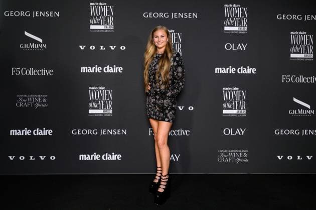 WOMEN OF THE YEAR AWARDS, Grace Tame arrives at the Marie Claire Women of the Year Awards at Bell Shakespeare, in Sydney, Thursday, November 20, 2025. ( NO ARCHIVING SYDNEY NEW SOUTH WALES AUSTRALIA  Copyright: xSTEVExMARKHAMx 20251120121019013826