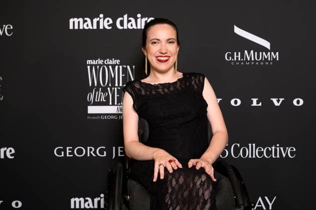 WOMEN OF THE YEAR AWARDS, Hannah Diviney arrives at the Marie Claire Women of the Year Awards at Bell Shakespeare, in Sydney, Thursday, November 20, 2025. ( NO ARCHIVING SYDNEY NEW SOUTH WALES AUSTRALIA  Copyright: xSTEVExMARKHAMx 20251120119262797100