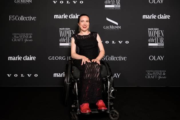 WOMEN OF THE YEAR AWARDS, Hannah Diviney arrives at the Marie Claire Women of the Year Awards at Bell Shakespeare, in Sydney, Thursday, November 20, 2025. ( NO ARCHIVING SYDNEY NEW SOUTH WALES AUSTRALIA  Copyright: xSTEVExMARKHAMx 20251120184124050932