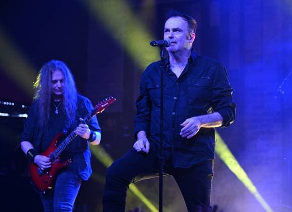 AndrÃ Olbrich and Hansi Kürsch of Blind Guardian perform during The Somewhere Far Beyond North American Tour 2025 at Revolution Live on November 19, 2025 in Fort Lauderdale, Florida Featuring: AndrÃ Olbrich, Hansi Kürsch Where: Fort Lauderdale, Florida, United States When: 19 Nov 2025 Credit: Robert Bell INSTARimages EDITORIAL USE ONLY. NOT FOR USE BY NEWSPAPERS BASED IN THE UK. Copyright: xx instar55281372