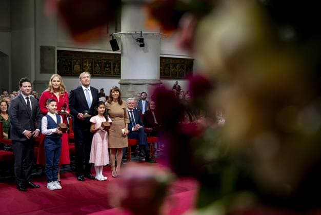 THE HAGUE King Willem-Alexander and Princess Amalia attended the Special Joint Session of the Senate and House of Representatives in the Grote Kerk (Great Church) to mark the eightieth anniversary of the first joint parliamentary session since the Second World War. The session reflected on the end of the war and the meaning of freedom in a time of conflict and polarization. ANP KOEN VAN WEEL netherlands out - belgium out  Copyright: xx x542581663x originalFilename: 542581663.jpg