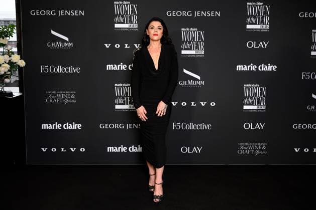 WOMEN OF THE YEAR AWARDS, Em Rusciano arrives at the Marie Claire Women of the Year Awards at Bell Shakespeare, in Sydney, Thursday, November 20, 2025. ( NO ARCHIVING SYDNEY NEW SOUTH WALES AUSTRALIA  Copyright: xSTEVExMARKHAMx 20251121168634245696