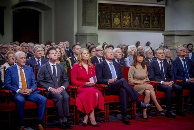 Royals at Special Joint Meeting of the States General - The Hague Grote Kerk (Great Church) King Willem-Alexander and Princess Amalia of Orange attend a Special Joint Session of the Senate and House of Representatives in the Grote Kerk (Great Church) in The Hague. November 20 marks exactly eighty years since parliament first convened jointly after World War II. Photo by Bruno Press ABACAPRESS.COM The Hague Netherlands  Copyright: xBrunoxPress ABACAx