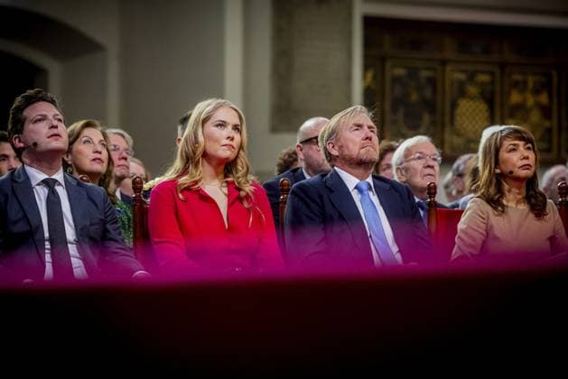 Royals at Special Joint Meeting of the States General - The Hague Grote Kerk (Great Church) King Willem-Alexander and Princess Amalia of Orange attend a Special Joint Session of the Senate and House of Representatives in the Grote Kerk (Great Church) in The Hague. November 20 marks exactly eighty years since parliament first convened jointly after World War II. Photo by Bruno Press ABACAPRESS.COM The Hague Netherlands  Copyright: xBrunoxPress ABACAx