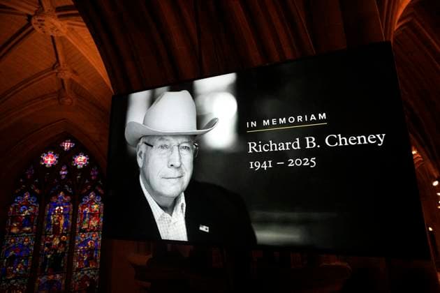 Dick Cheney funeral service - Washington The funeral service for former US Vice President Dick Cheney at the National Cathedral in Washington on November 20, 2025. Photo by Yuri Gripas ABACAPRESS.COM Washington DC United States  Copyright: xGripasxYuri ABACAx
