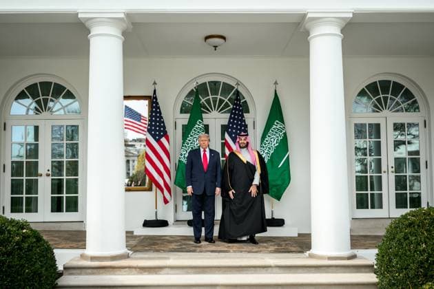 Crown Prince and Prime Minister Mohammed bin Salman Al Saud of Saudi Arabia visits the White House President Donald Trump and Crown Prince and Prime Minister Mohammed bin Salman Al Saud of Saudi Arabia pose for a photo on the West Colonnade of the White House, Tuesday, November 18, 2025., Credit:Daniel Torok Avalon  Copyright: xDanielxTorokx xAvalonx 1053547233