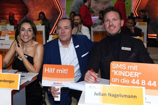 30 RTL Spendenmarathon 2025 on 20 11 2025 at EMG Studio 8 in Hürth Lena Wurzenberger, Wolfram Kons and Julian Nagelsmann Bundestrainer at the 30 RTL Spendenmarathon 2025 on 22 11 2025 at EMG Studio 8 in Hürth xRx