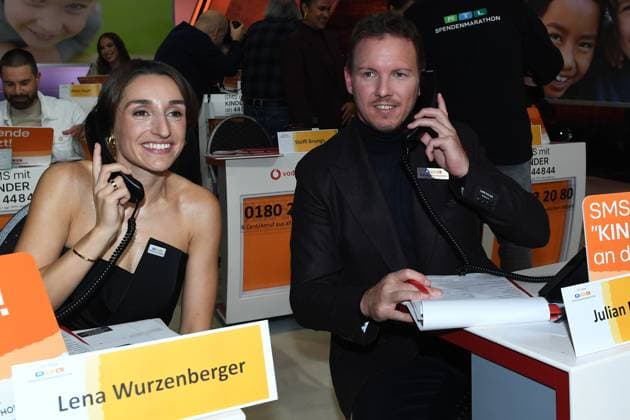 30 RTL Spendenmarathon 2025 on 20 11 2025 at EMG Studio 8 in Hürth Lena Wurzenberger and Julian Nagelsmann national coach at the 30 RTL Spendenmarathon 2025 on 22 11 2025 at EMG Studio 8 in Hürth xRx