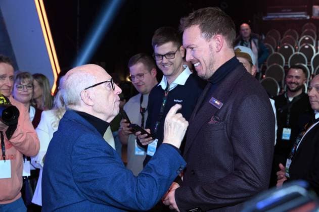 German national soccer coach Julian NAGELSMANN right and Reiner CALMUND, 30 RTL Spendenmarathon Wir helfen Kindern , television, 20 21 11 2024 in Huerth, Germany,