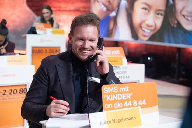 Julian NAGELSMANN, national soccer coach 30 RTL Spendenmarathon Wir helfen Kindern , television, 20 21 11 2024 in Huerth, Germany,