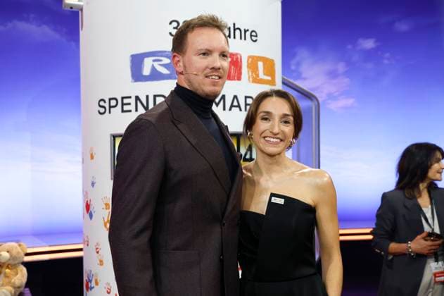 Julian Nagelsmann with girlfriend Lena Wurzenberger at the 30 RTL Spendenmarathon 2025 in Studio 8 of EMG Studios Hürth, 20 11 2025 Foto:xR.xStoffelsx xFuturexImagex spendenmarathon_5129