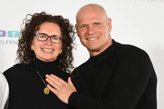 Thorsten LEGAT, former soccer player, with his wife Alexandra 30 RTL Spendenmarathon Wir helfen Kindern , television, 20 21 11 2024 in Huerth, Germany,
