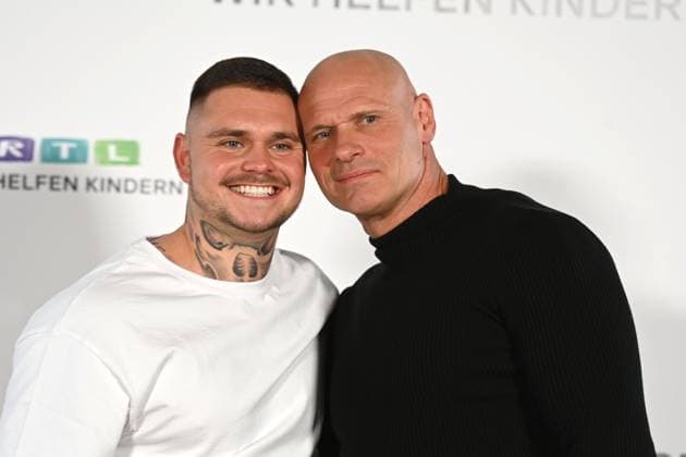 Thorsten LEGAT, former soccer player, with son Nico, 30 RTL Spendenmarathon Wir helfen Kindern , television, 20 21 11 2024 in Huerth, Germany,
