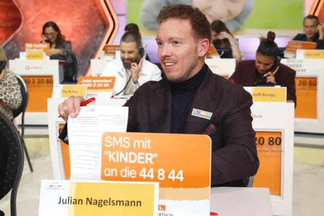 Julian Nagelsmann at the 30 RTL Spendenmarathon 2025 in Studio 8 of EMG Studios Hürth, 20 11 2025 Foto:xR.xStoffelsx xFuturexImagex spendenmarathon_5224