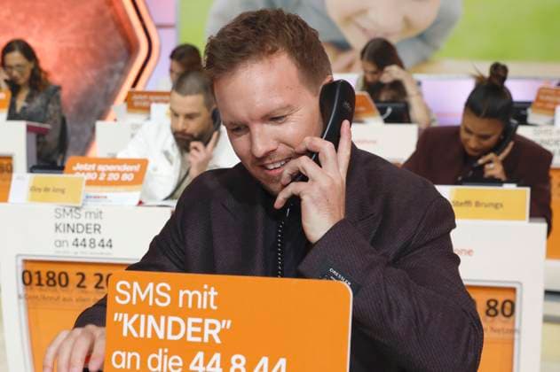 Julian Nagelsmann at the 30 RTL Spendenmarathon 2025 in Studio 8 of EMG Studios Hürth, 20 11 2025 Foto:xR.xStoffelsx xFuturexImagex spendenmarathon_5225