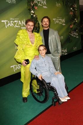 Felix Nieder, Kristina Vogel and Nicolas Puschmann at the Tarzan musical premiere on 20 11 2025 at the Stage Theater Neue Flora in Hamburg Tarzan musical premiere in Hamburg